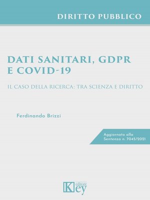 cover image of Dati sanitari, GDPR, e COVID-19